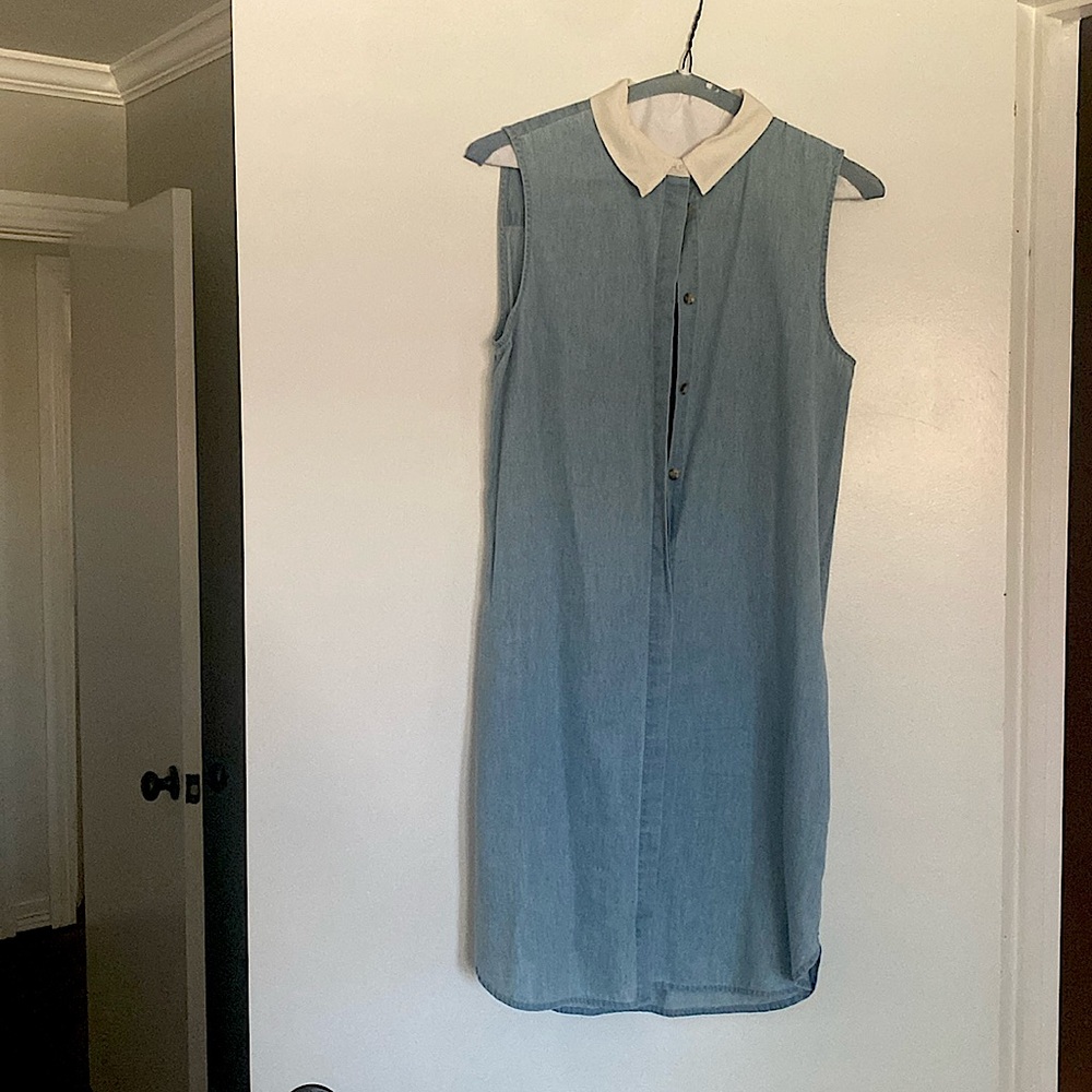 Equipment sleeveless denim dress